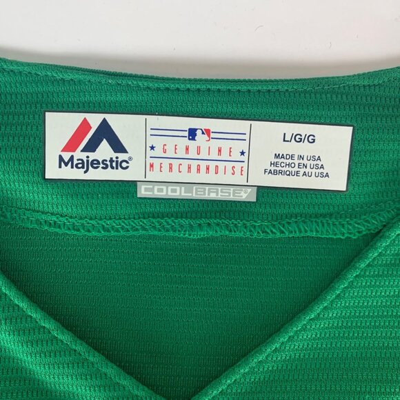 Oakland Athletics MLB Green Majestic Cool Base Jersey Mens Large - Picture 4 of 7